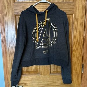 Disney avengers cropped hoodie